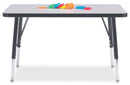 Berries Rectangle Activity Table - 24" X 36", E-height - Gray/Black/Black