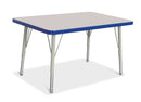 Berries Rectangle Activity Table - 24" X 36", E-height - Gray/Blue/Gray