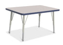 Berries Rectangle Activity Table - 24" X 36", E-height - Gray/Navy/Gray
