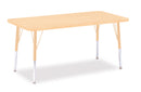 Berries Rectangle Activity Table - 24" X 48", E-height - Maple/Maple/Camel