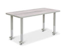 Berries Rectangle Activity Table - 24" X 48", Mobile - Driftwood Gray/Gray/Gray