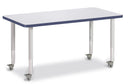 Berries Rectangle Activity Table - 24" X 48", Mobile - Gray/Navy/Gray