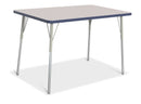 Berries Rectangle Activity Table - 30" X 48", A-height - Gray/Navy/Gray