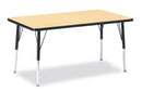 Berries Rectangle Activity Table - 30" X 48", A-height - Maple/Black/Black