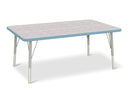 Berries Rectangle Activity Table - 30" X 48", E-height - Driftwood Gray/Coastal Blue/Gray