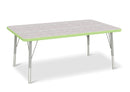 Berries Rectangle Activity Table - 30" X 48", E-height - Driftwood Gray/Key Lime/Gray