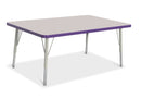 Berries Rectangle Activity Table - 30" X 48", E-height - Gray/Purple/Gray