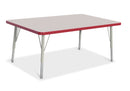 Berries Rectangle Activity Table - 30" X 48", E-height - Gray/Red/Gray