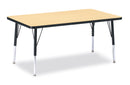 Berries Rectangle Activity Table - 30" X 48", E-height - Maple/Black/Black