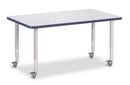 Berries Rectangle Activity Table - 30" X 48", Mobile - Gray/Navy/Gray