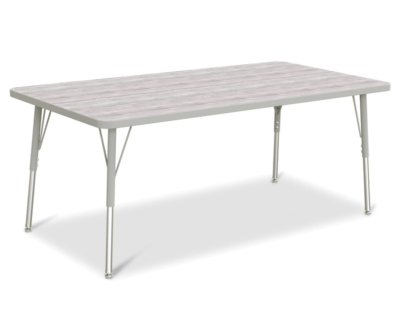 Berries Rectangle Activity Table - 30" X 60", A-height - Driftwood Gray/Gray/Gray