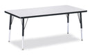 Berries Rectangle Activity Table - 30" X 60", E-height - Gray/Black/Black