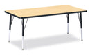 Berries Rectangle Activity Table - 30" X 60", E-height - Maple/Black/Black