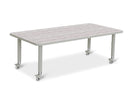 Berries Rectangle Activity Table - 30" X 60", Mobile - Driftwood Gray/Gray/Gray