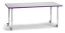 Berries Rectangle Activity Table - 30" X 60", Mobile - Gray/Purple/Gray