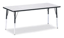 Berries Rectangle Activity Table - 30" X 72", A-height - Gray/Black/Black