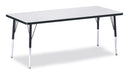 Berries Rectangle Activity Table - 30" X 72", E-height - Gray/Black/Black