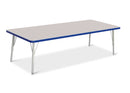 Berries Rectangle Activity Table - 30" X 72", E-height - Gray/Blue/Gray