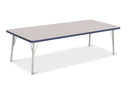 Berries Rectangle Activity Table - 30" X 72", E-height - Gray/Navy/Gray