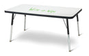 Berries Rectangle Dry Erase Table - 24" x 36", A-height - Write-n-Wipe/Black/Black