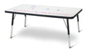 Berries Rectangle Dry Erase Table - 24" x 36", E-height - Write-n-Wipe/Black/Black