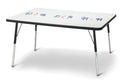 Berries Rectangle Dry Erase Table - 30" x 48", A-height - Write-n-Wipe/Black/Black