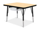 Berries Rectangle Student Desk - 24" X 30", A-height - Maple/Black/Black