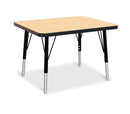 Berries Rectangle Student Desk - 24" X 30", E-height - Maple/Black/Black