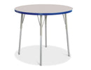 Berries Round Activity Table - 36" Diameter, A-height - Gray/Blue/Gray