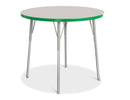 Berries Round Activity Table - 36" Diameter, A-height - Gray/Green/Gray