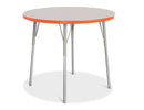 Berries Round Activity Table - 36" Diameter, A-height - Gray/Orange/Gray