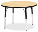 Berries Round Activity Table - 36" Diameter, A-height - Maple/Black/Black