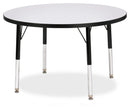Berries Round Activity Table - 36" Diameter, E-height - Gray/Black/Black