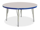 Berries Round Activity Table - 36" Diameter, E-height - Gray/Blue/Gray