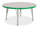 Berries Round Activity Table - 36" Diameter, E-height - Gray/Green/Gray