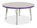 Berries Round Activity Table - 36" Diameter, E-height - Gray/Purple/Gray