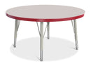 Berries Round Activity Table - 36" Diameter, E-height - Gray/Red/Gray