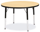 Berries Round Activity Table - 36" Diameter, E-height - Maple/Black/Black