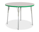 Berries Round Activity Table - 42" Diameter, A-height - Gray/Green/Gray