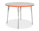 Berries Round Activity Table - 42" Diameter, A-height - Gray/Orange/Gray