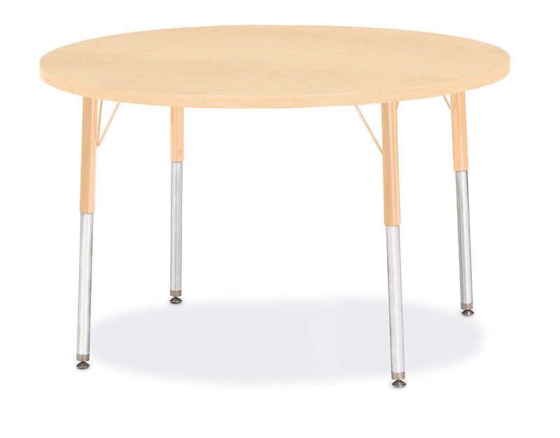 Berries Round Activity Table - 42" Diameter, A-height - Maple/Maple/Camel