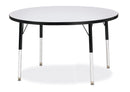 Berries Round Activity Table - 42" Diameter, E-height - Gray/Black/Black