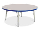 Berries Round Activity Table - 42" Diameter, E-height - Gray/Blue/Gray