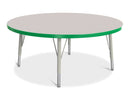 Berries Round Activity Table - 42" Diameter, E-height - Gray/Green/Gray
