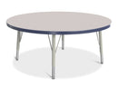 Berries Round Activity Table - 42" Diameter, E-height - Gray/Navy/Gray
