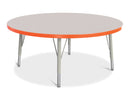 Berries Round Activity Table - 42" Diameter, E-height - Gray/Orange/Gray