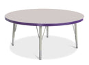Berries Round Activity Table - 42" Diameter, E-height - Gray/Purple/Gray
