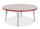 Berries Round Activity Table - 42" Diameter, E-height - Gray/Red/Gray