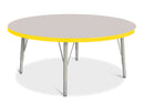 Berries Round Activity Table - 42" Diameter, E-height - Gray/Yellow/Gray