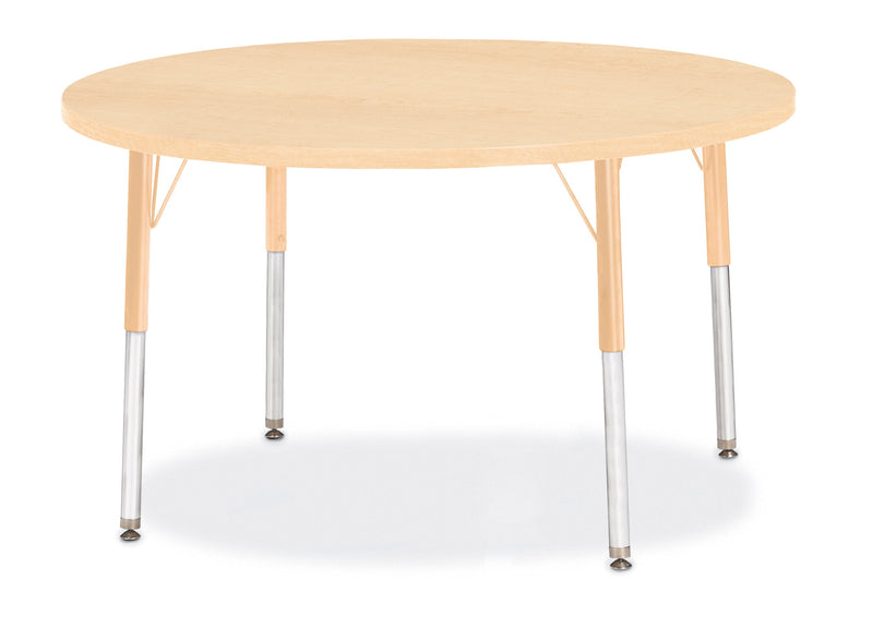 Berries Round Activity Table - 42" Diameter, E-height - Maple/Maple/Camel